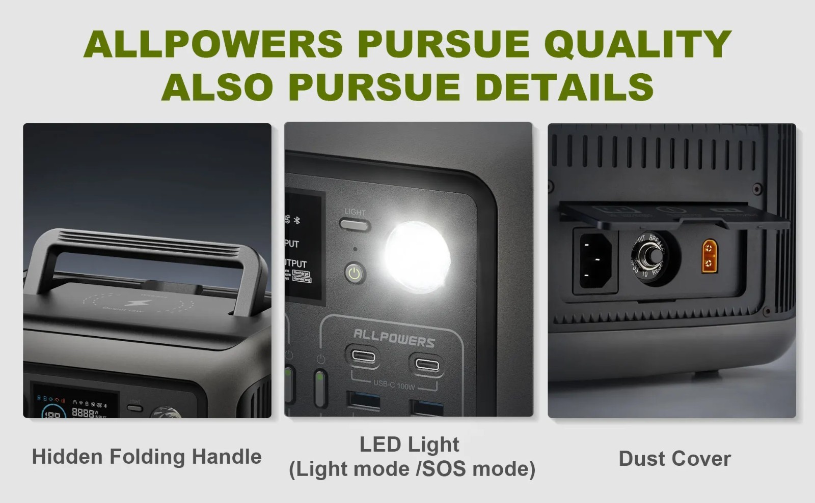 ALLPOWERS R600 Portable Power Station 299Wh LiFePO4 Battery – 600W AC Output