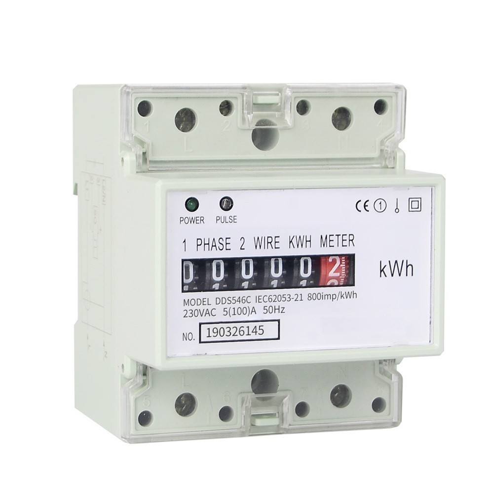 Current Rating Wattmeter 100A with Clear LCD Display for Low Light Use
