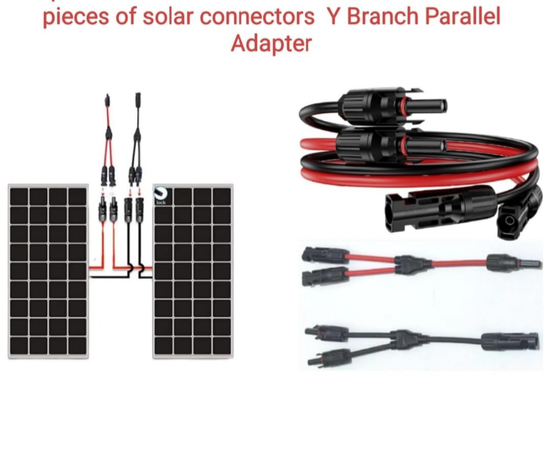12AWG Solar Y Adapter Extension Cable Male Female Connector 2-Piece Set