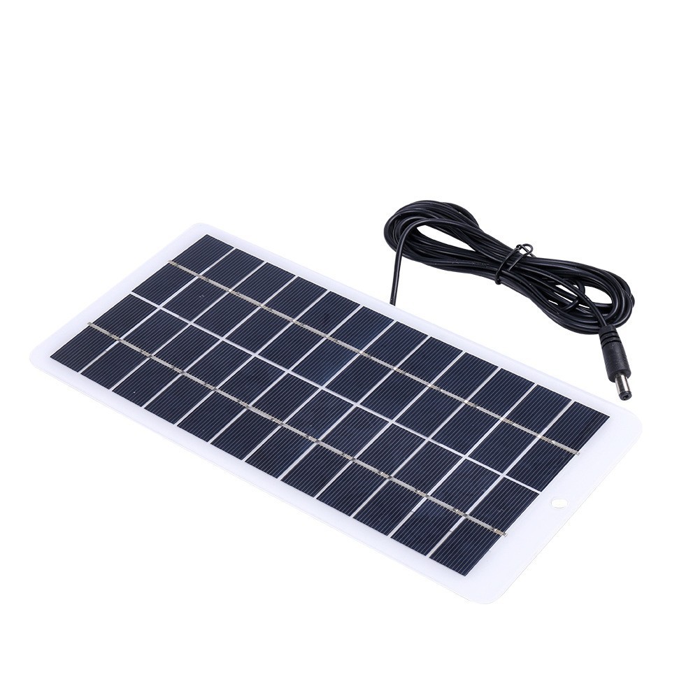 5W Solar Panel With Long Cable For 12V Battery For Charging For Garden Lights