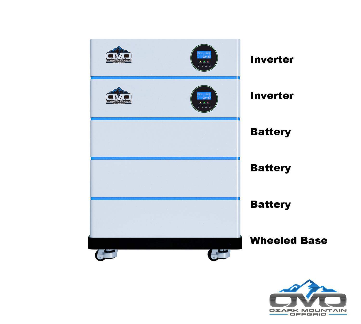 6KW OMO All-In-One Customizable Stacking Inverter/Battery System 120/240 11000W