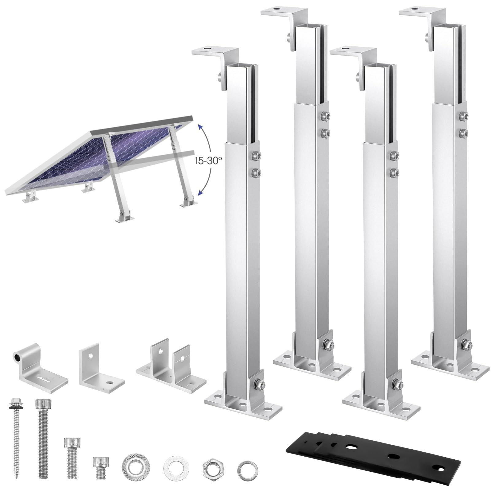 Zonon 4 Pcs Adjustable Solar Panel Tilt Mount Brackets
