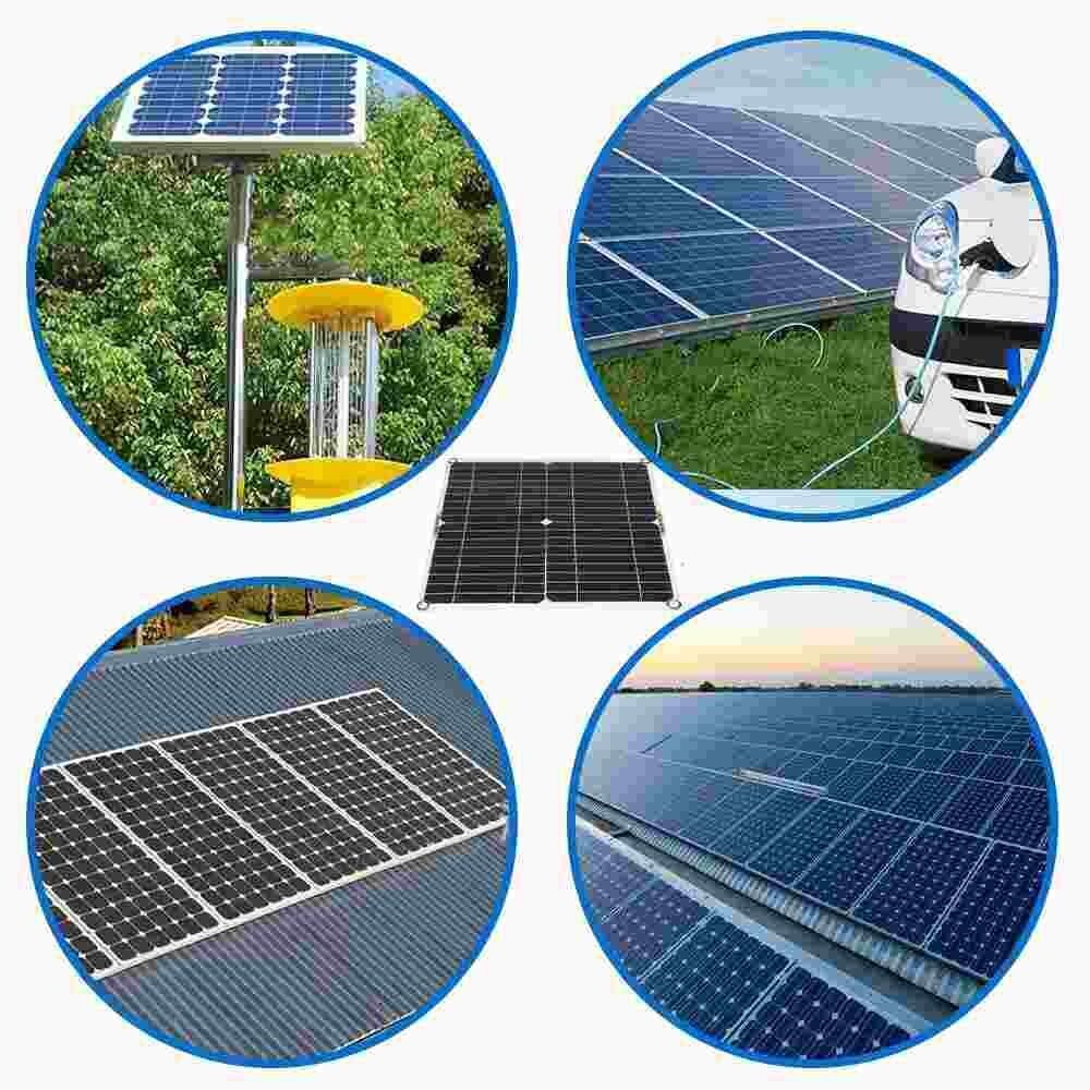 600W Watt 12V Portable Flexible Solar Panel Kit RV Boat Camping Off-Grid Rooftop