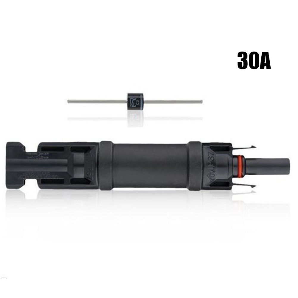 1* Fuse Holder Solar Panel 1000VDC Black Connector Diode Fuse Holder And Fuse
