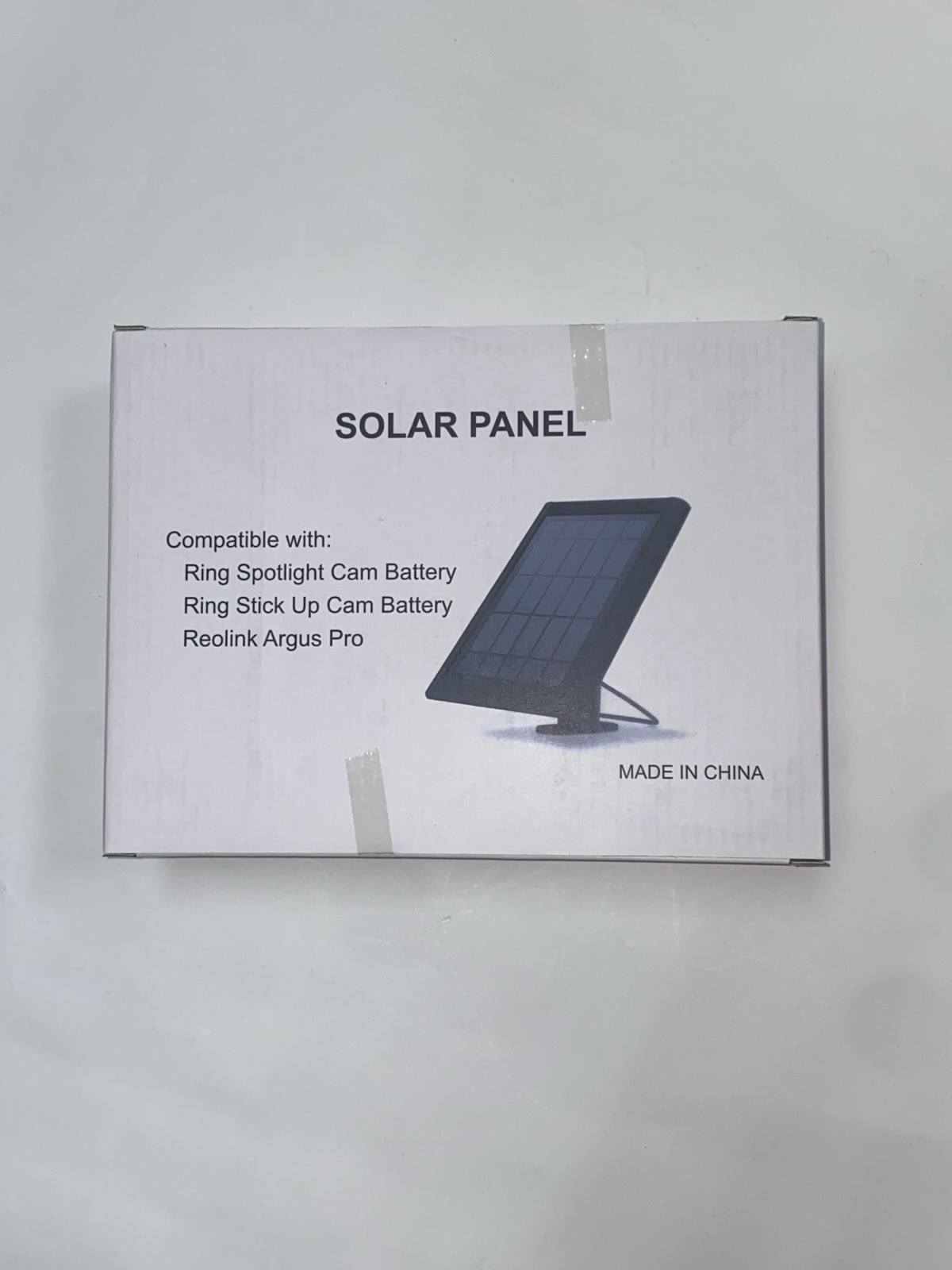 Solar Panel for Ring Spotlight Cam Stick Up Cam Reolink Argus Pro Battery White