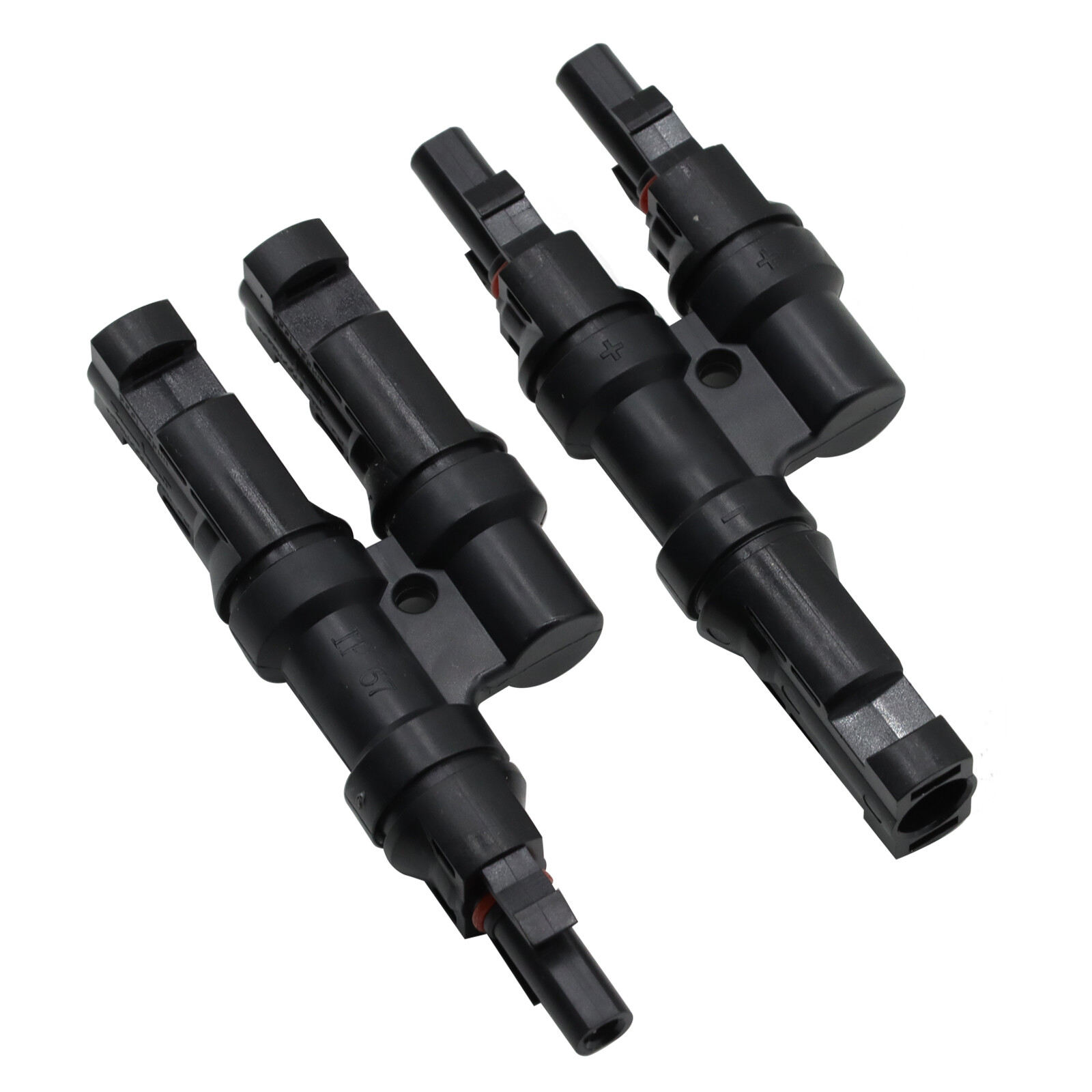 1 Pair T Branch Connectors Solar Panel Connector MMF+FFM for Parallel Connection