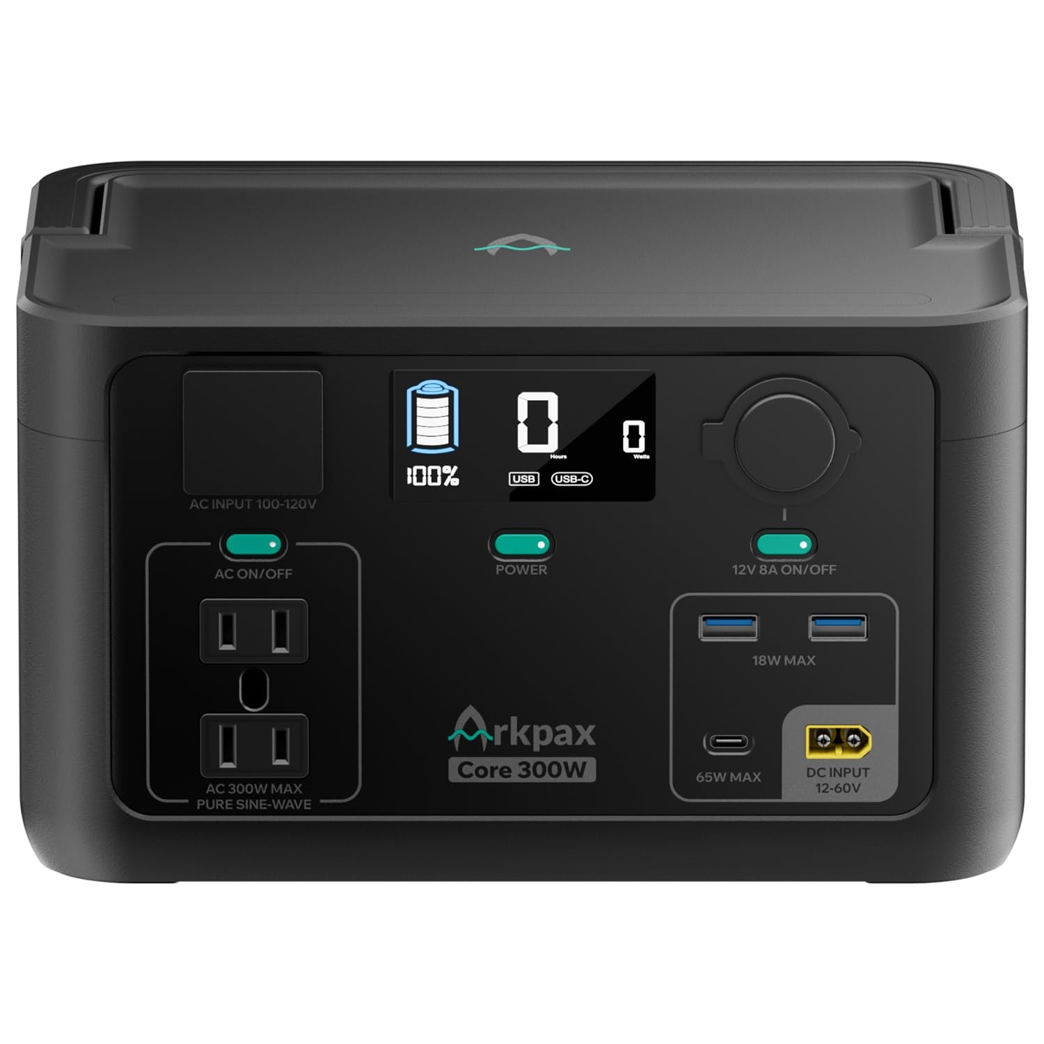 Arkpax Portable Power Station 300W, 600W Peak Backup LiFePO4 Battery 192Wh So…