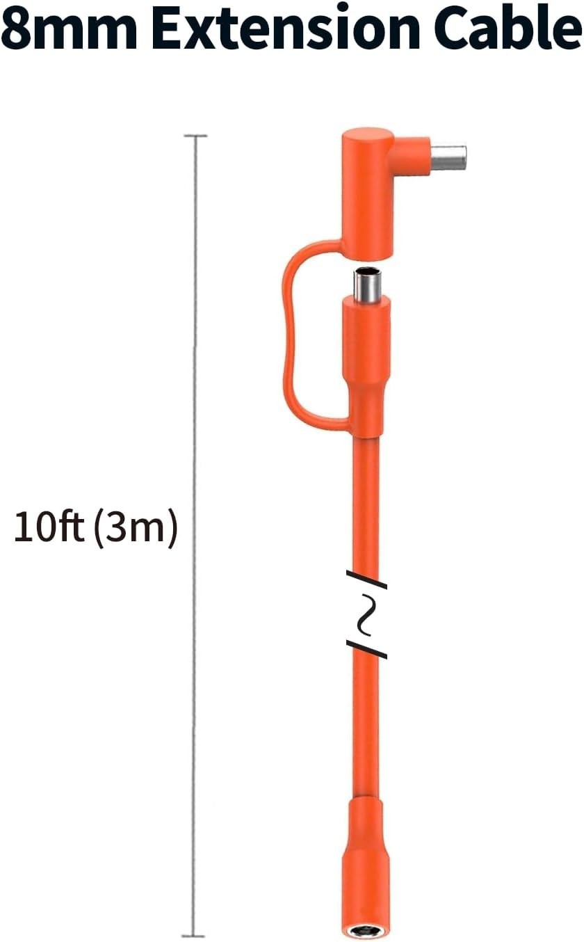14AWG 8Mm Extension Cable for Solar Generators 10FT 3M, DC7909 Solar Panel Cable
