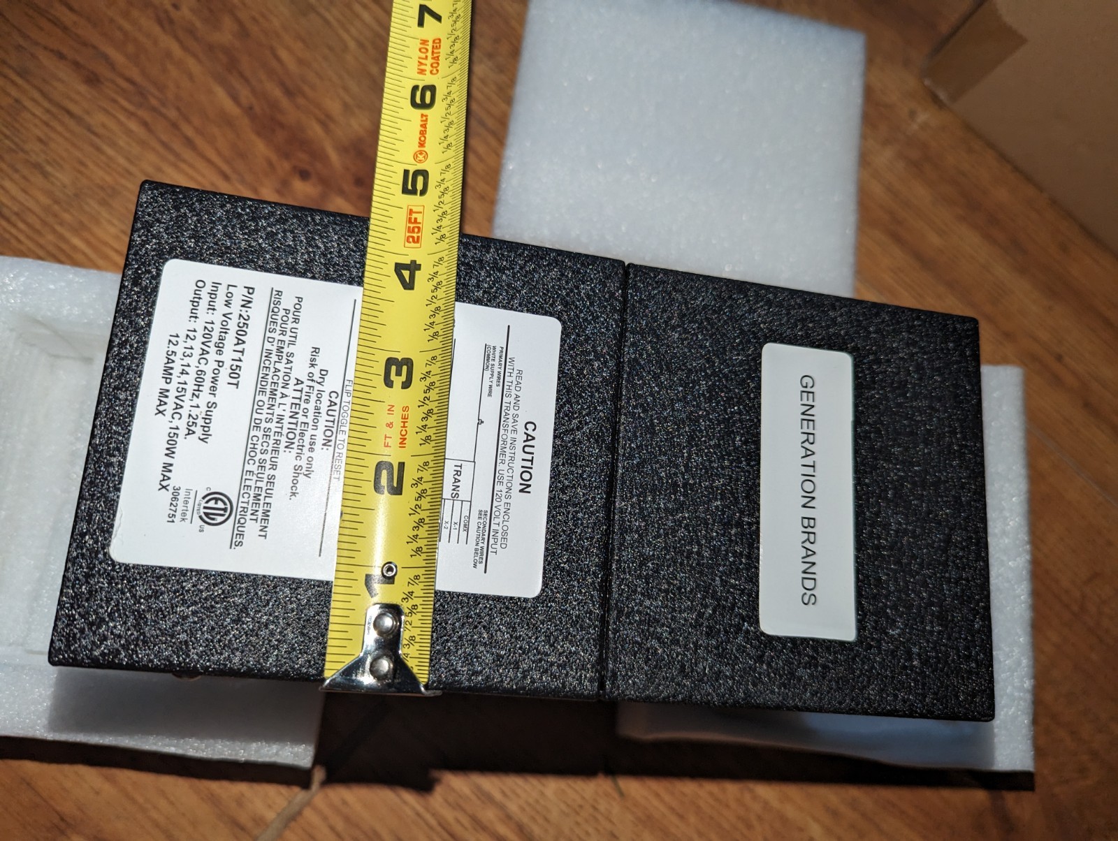 Tech Lighting 700 AT 150T Black Transformer At 150W- XFMR Only 12.5 Amp Max