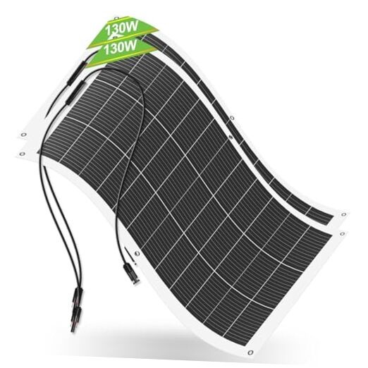 Waterproof Monocrystalline Lightweight Solar Panel 2pcs 130 Watt (260W) 2*130W