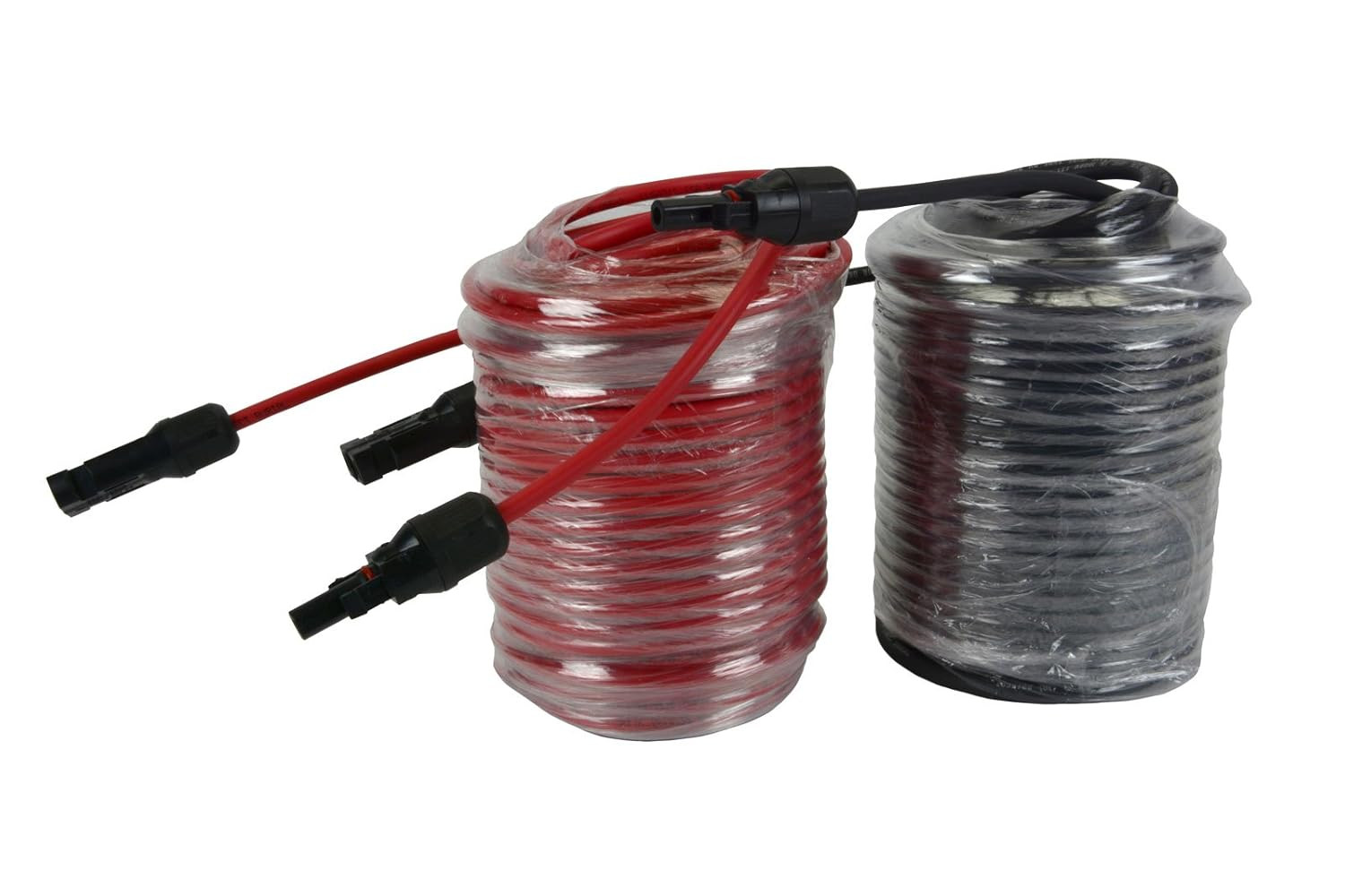 Temco Solar Panel Extension Cable 10 AWG 100 Ft Red + 100 Ft Black W/Staubli MC4