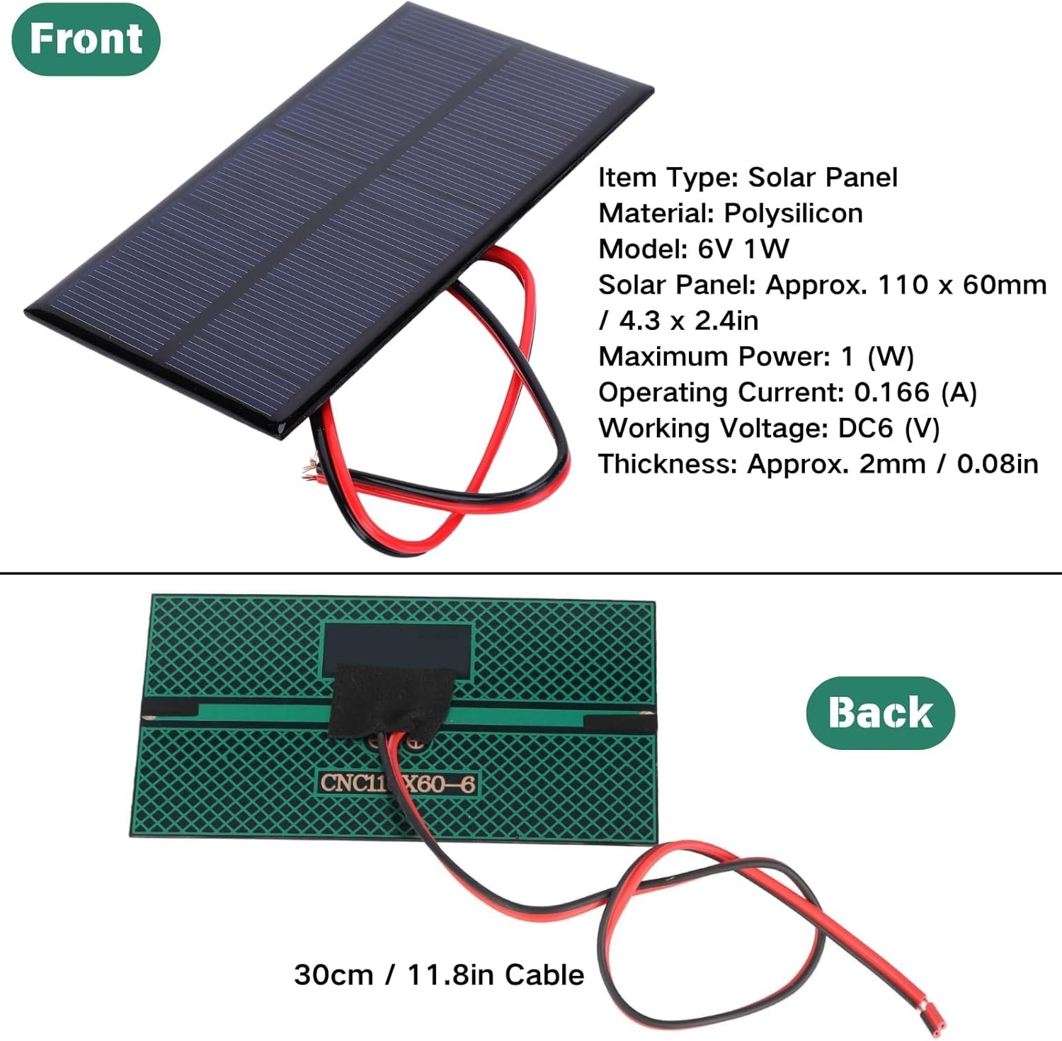 3Pcs Mini Solar Panel DC 6V Polysilicon Solar Cell Charger Module Solar DIY S…