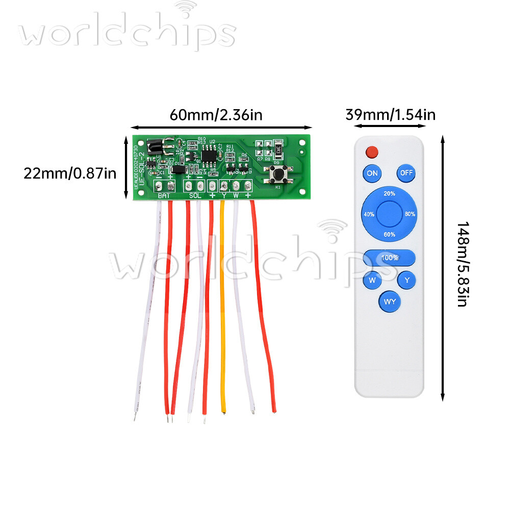 2 Color Solar Light Circuit Board Solar Wall Light Remote Control Drive Board