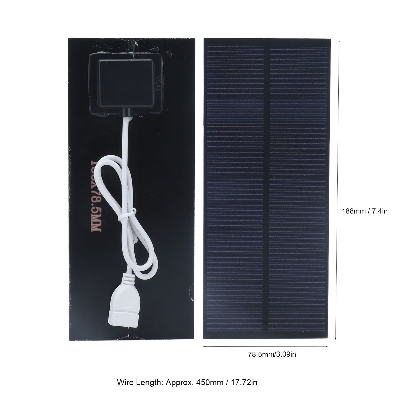2.5W Solar Panel 188×78.5mm Solar Charging Board 3.7V‑5V Battery Charger Portabl