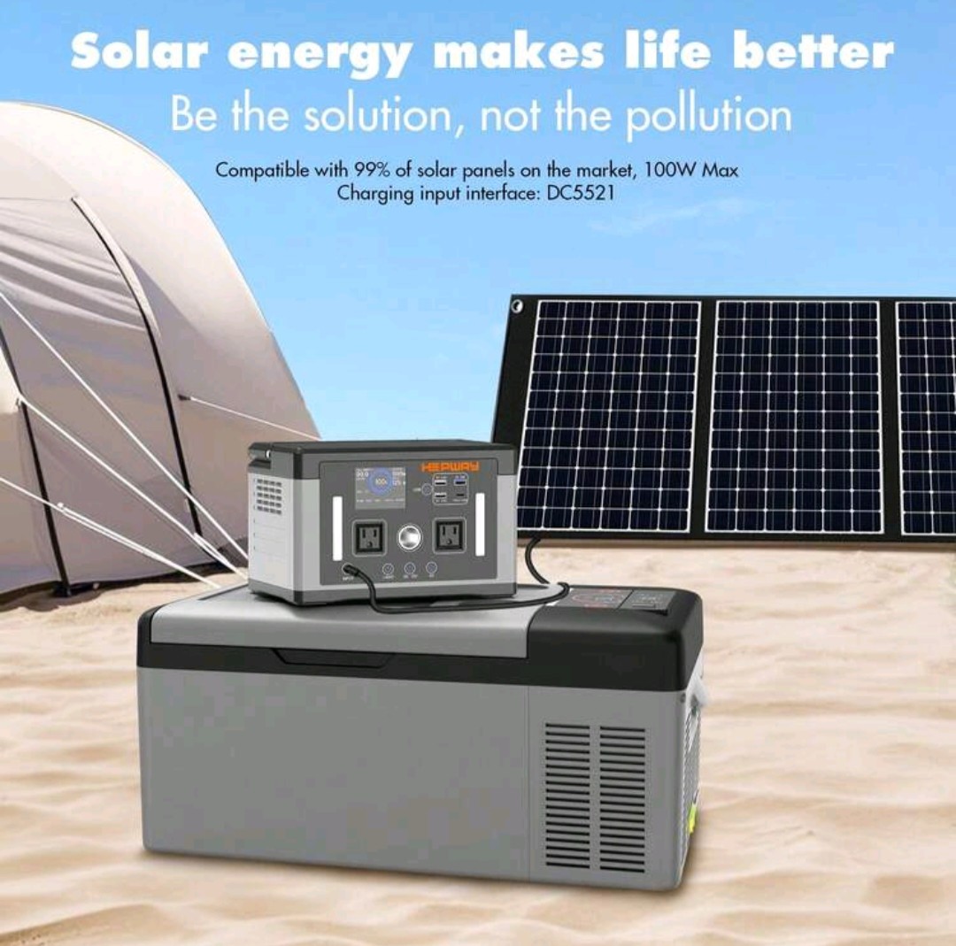 Portable Power Station 700W, 577Wh Battery Solar Generator, Power Bank 110V/ Sur