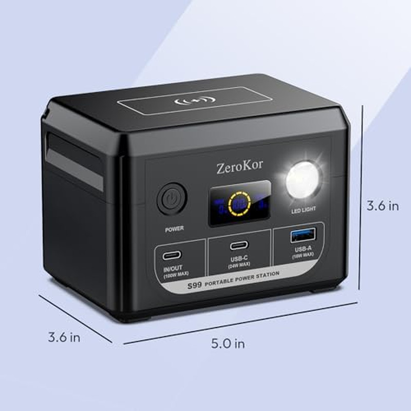 Portable Solar Power Generator with Panels, 300W 110V AC Outlet Power Station wi