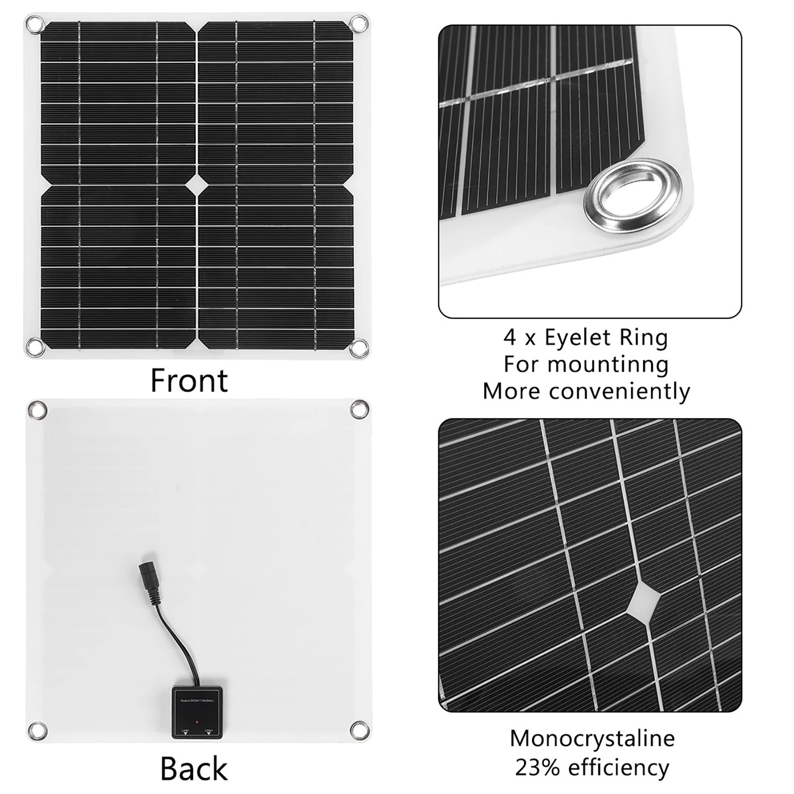 300 Watts Solar Panel Kit 100A 12V Battery Charger Caravan Boat RV Camping Home