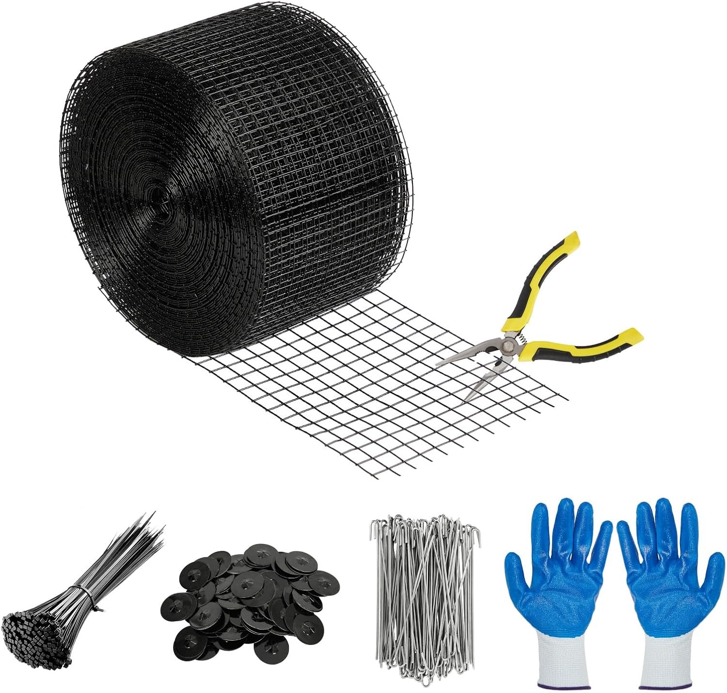 6 in x 100ft Solar Panel Bird Guard Critter Guard Roll Kit with 100pcs Fasteners