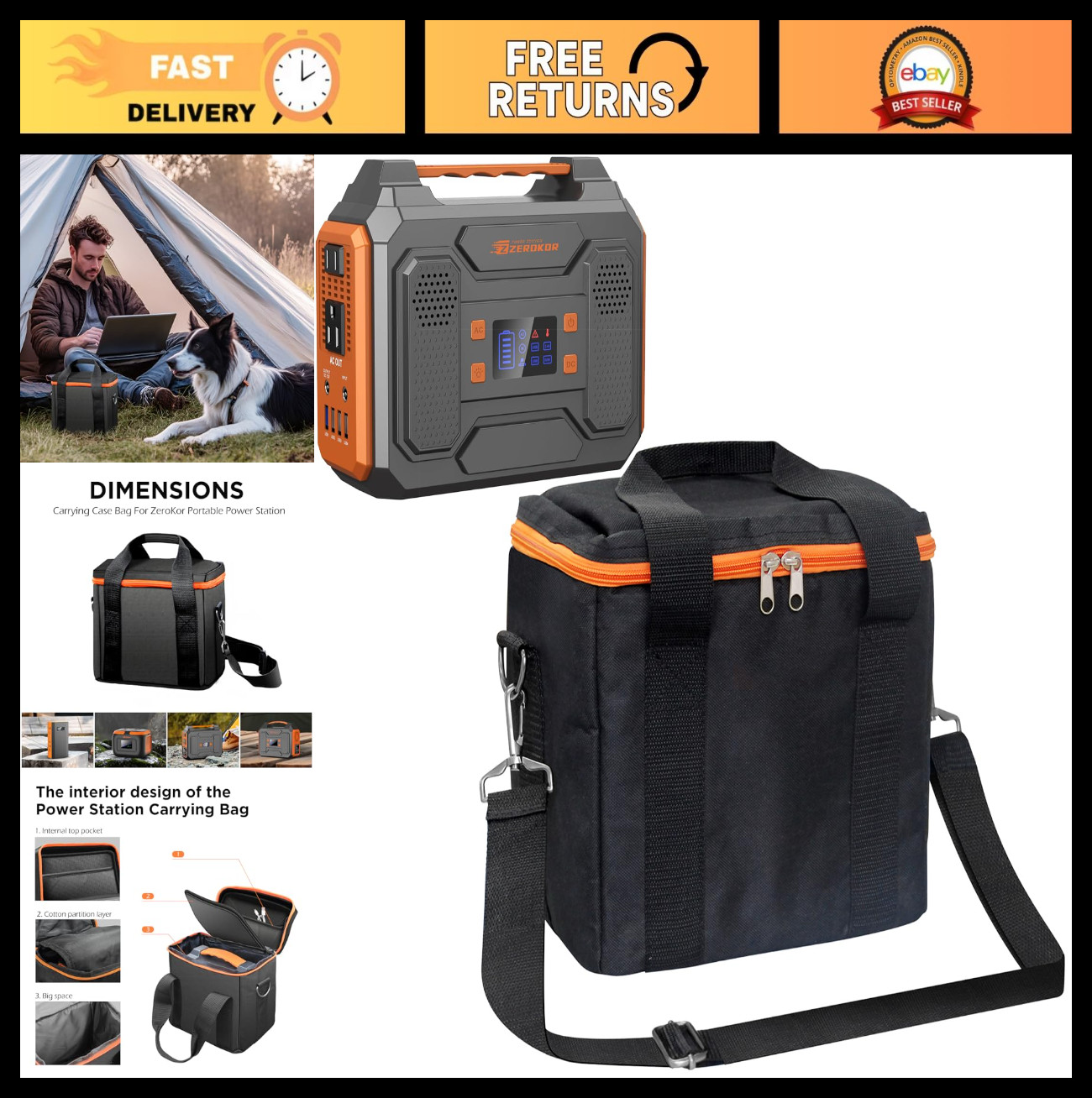 Portable Power Station Generator Carrying Case for R200 – Travel Outdoor Essenti