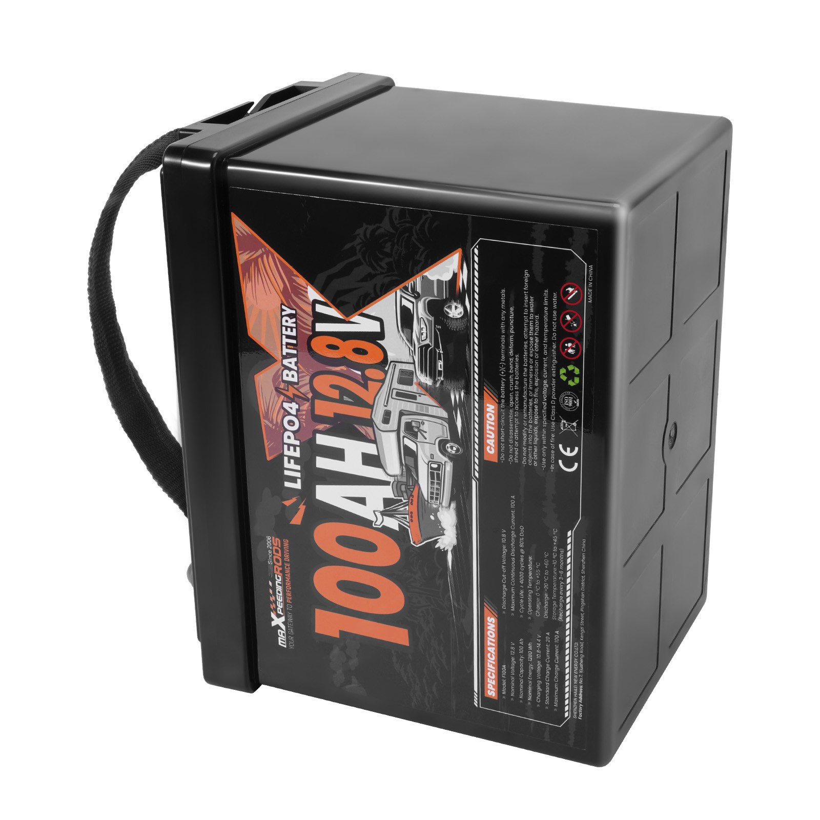 100Ah 12V Lithium Battery for RV, Low Temp Charging Protection BMS 1280Wh Energy