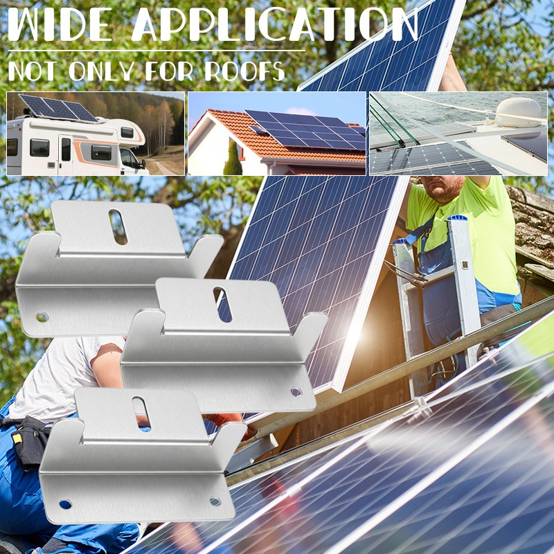 4/8/12 Sets Solar Panel Z Bracket Mounting Mounts Solar Panel RV Boat Roof Wall