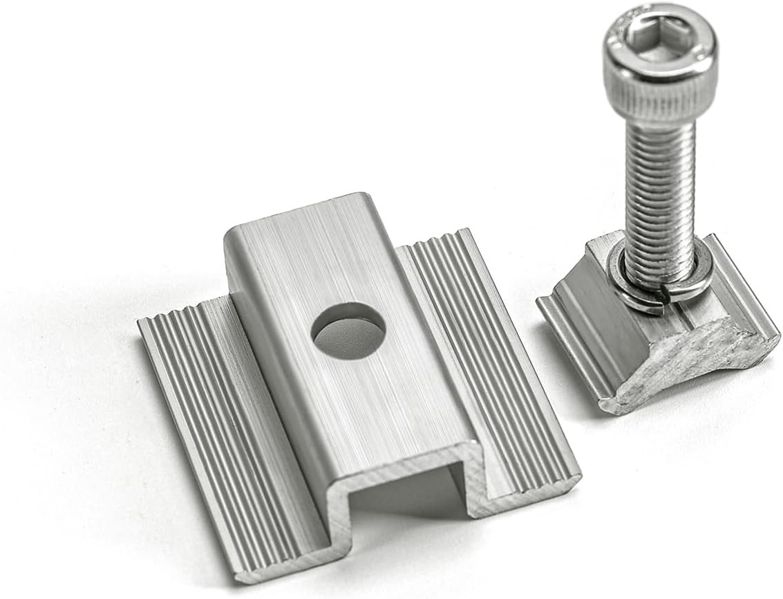 Solar Panel Mounting Brackets Mid and End Clamps and Rails Kit for Roofing Solar