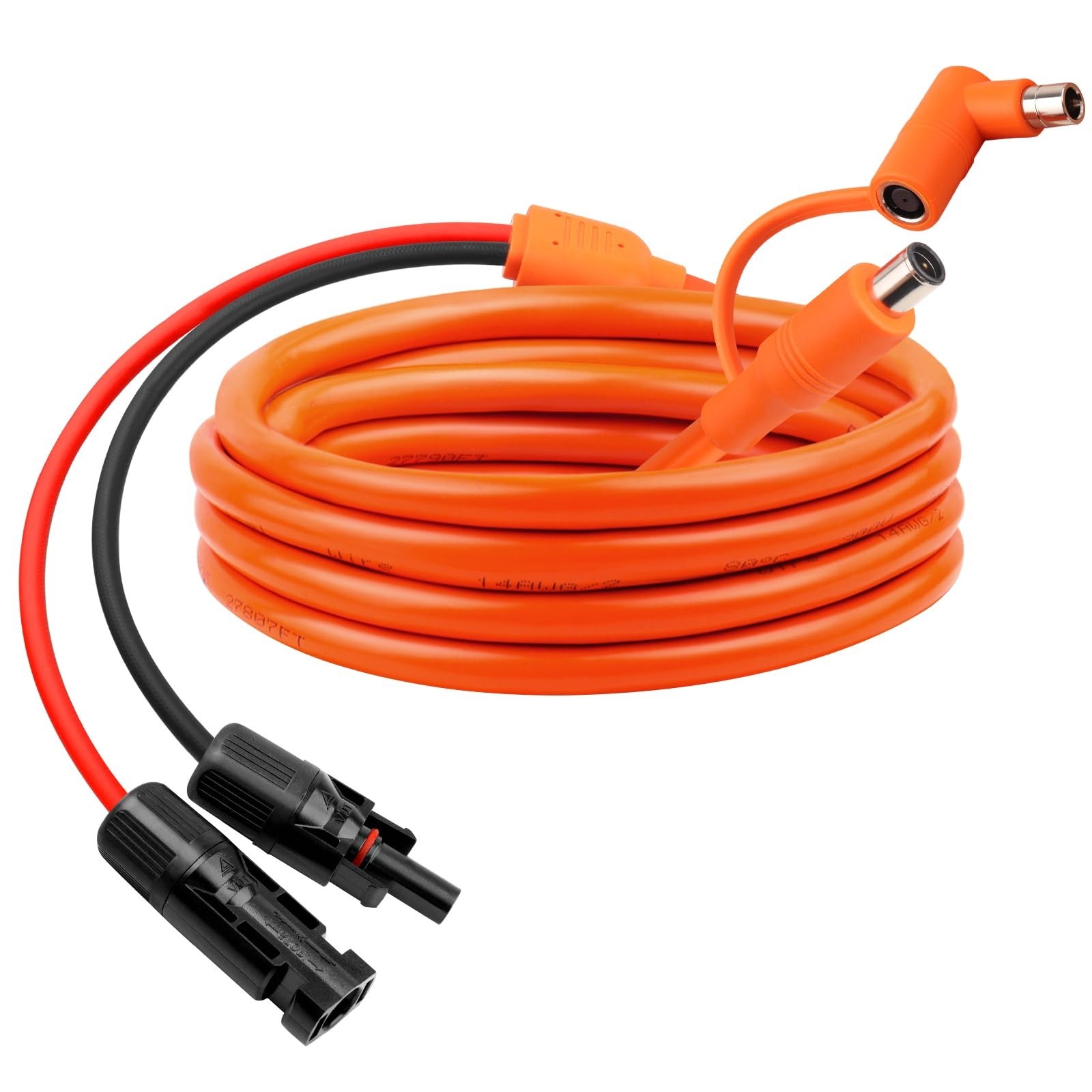 10FT Solar Panel Connector to DC 8mm Adapter Cable, 12AWG/14AWG Solar Cord for P
