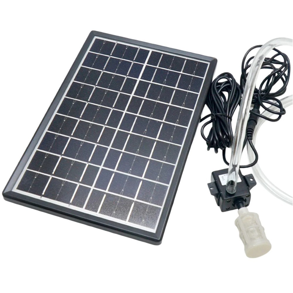 Adjustable Solar Panel Water Pump for Optimal Oxygen Distribution in Ponds