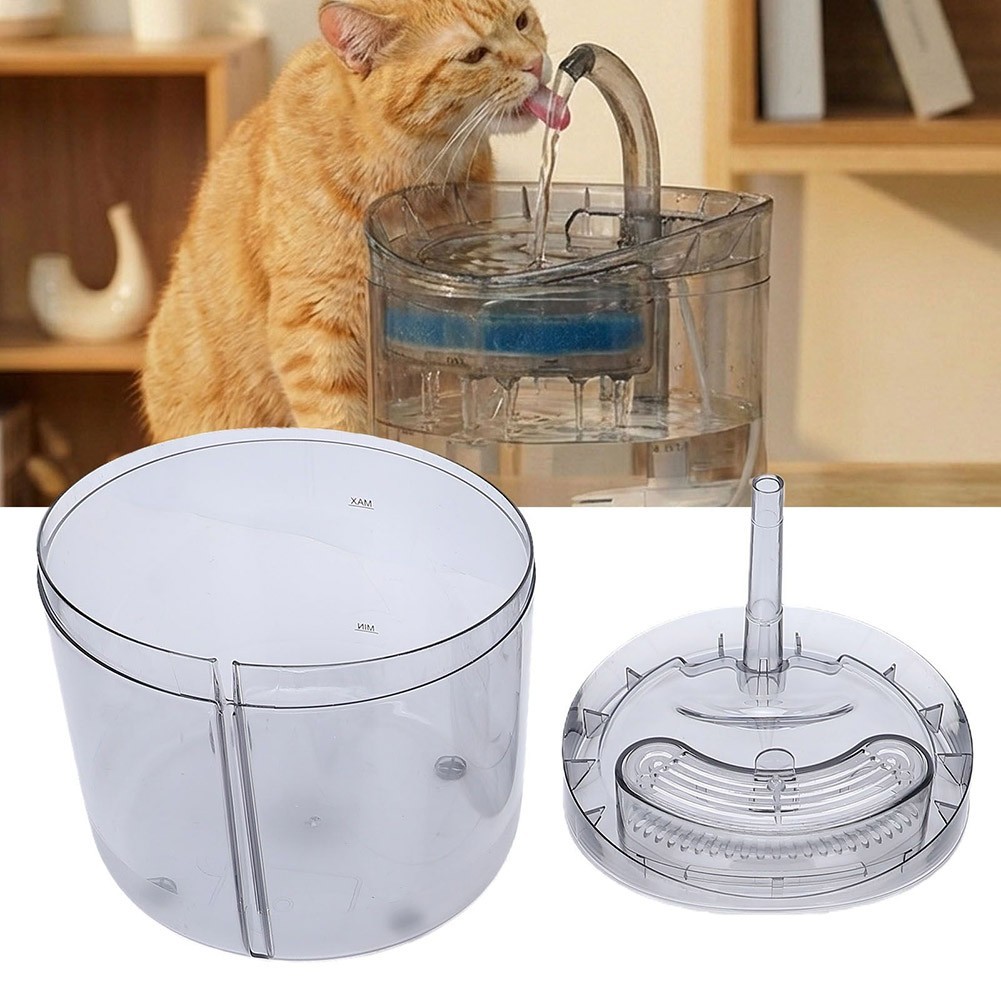 Solar Operated Pet Drinking Fountain for Cats Dogs Chickens No Battery Required