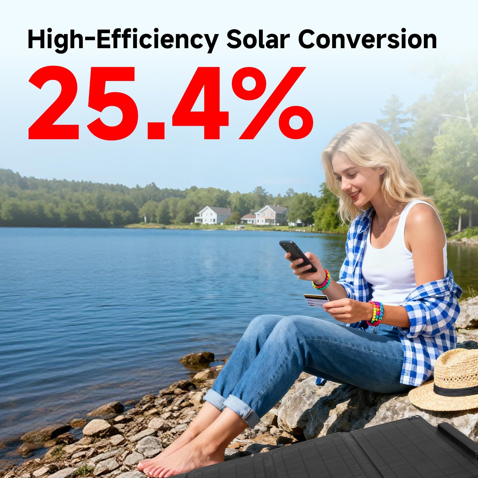 30W Solar Panel Charger, Portable Foldable Solar Panel with 3USB Ports(USB-A …