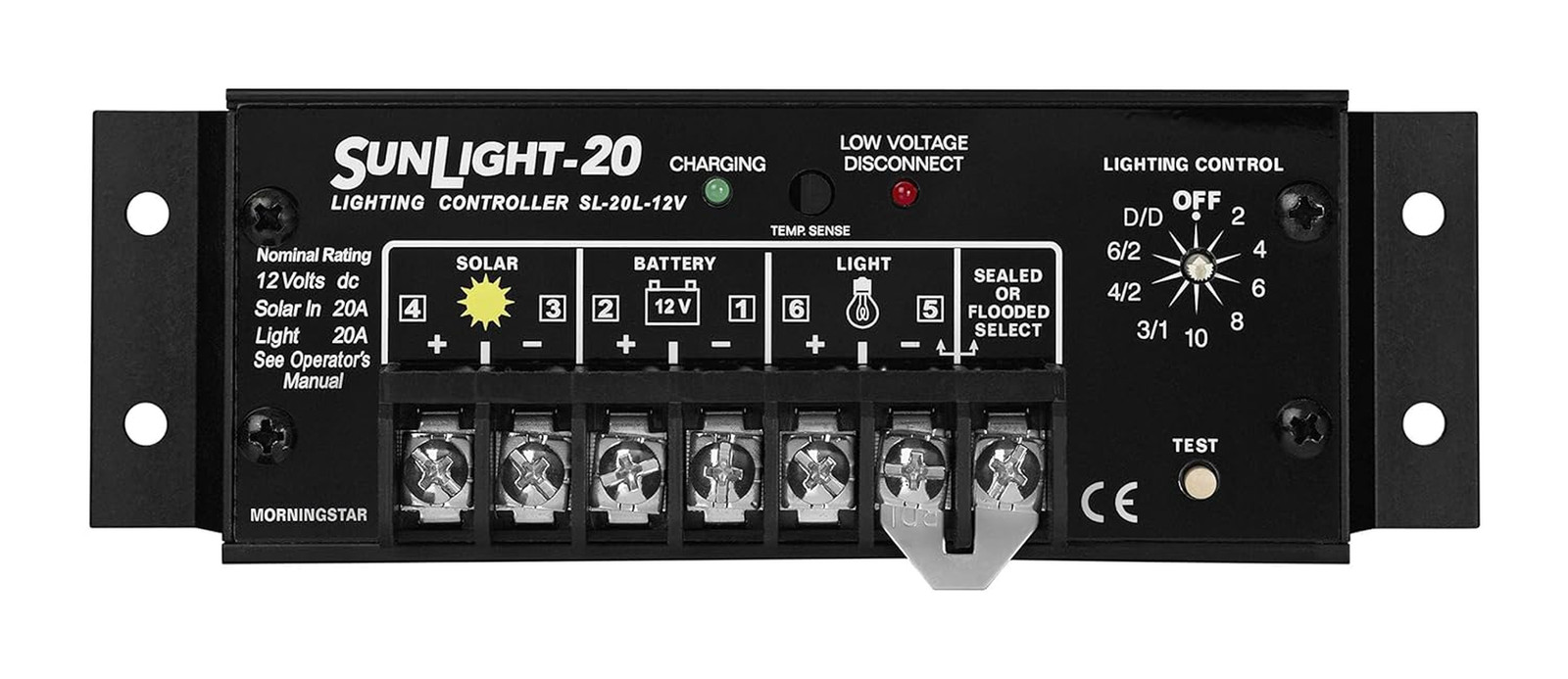 Morningstar Sunlight 20A Solar Charge Controller (SL-20L-12V) – Solar Panel Regu