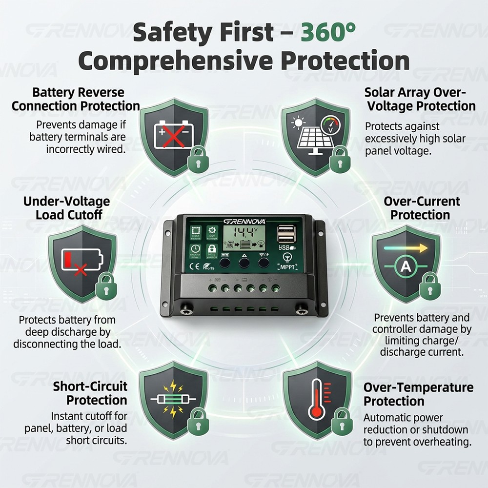 1000W Real Power Grennova Off-Grid Solar System Complete Kit 80W Panel 1000W Inv