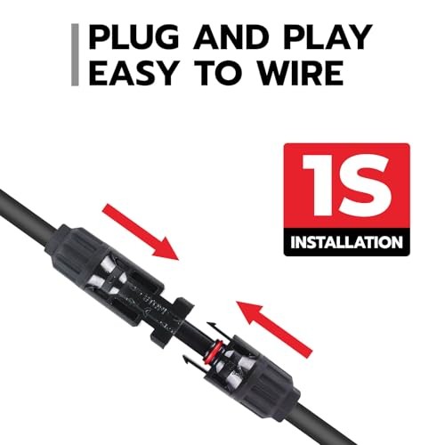 Solar Panel Connector Kit 6 in 1 Cable 14AWG Heavy-Duty 33FT Kit