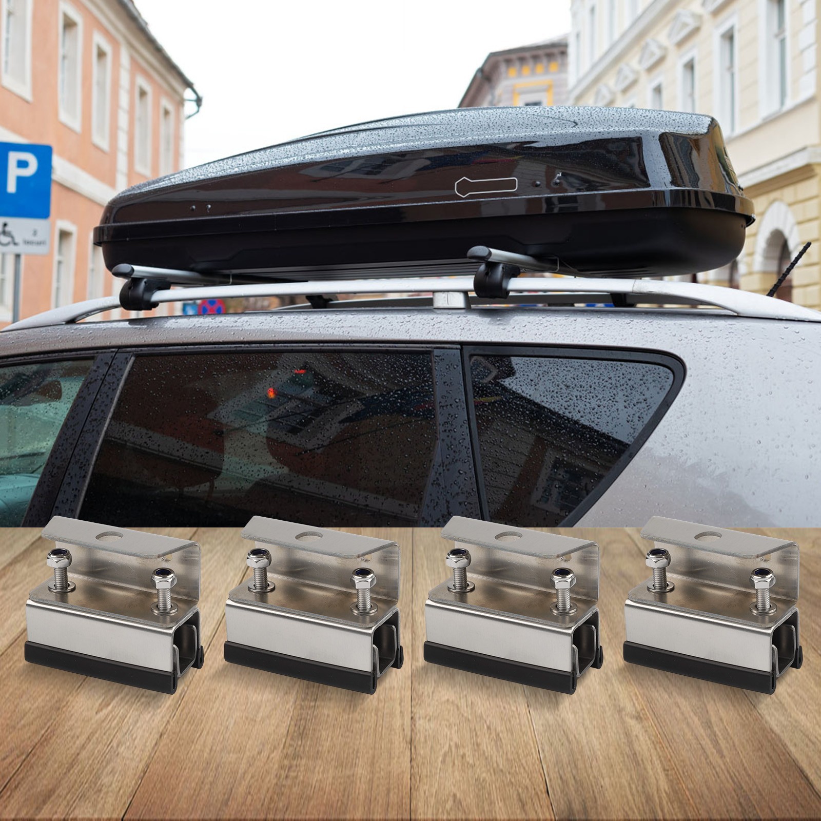 Rooftop Stability Bracket Set in Stainless Steel for RV and Yacht Cargo