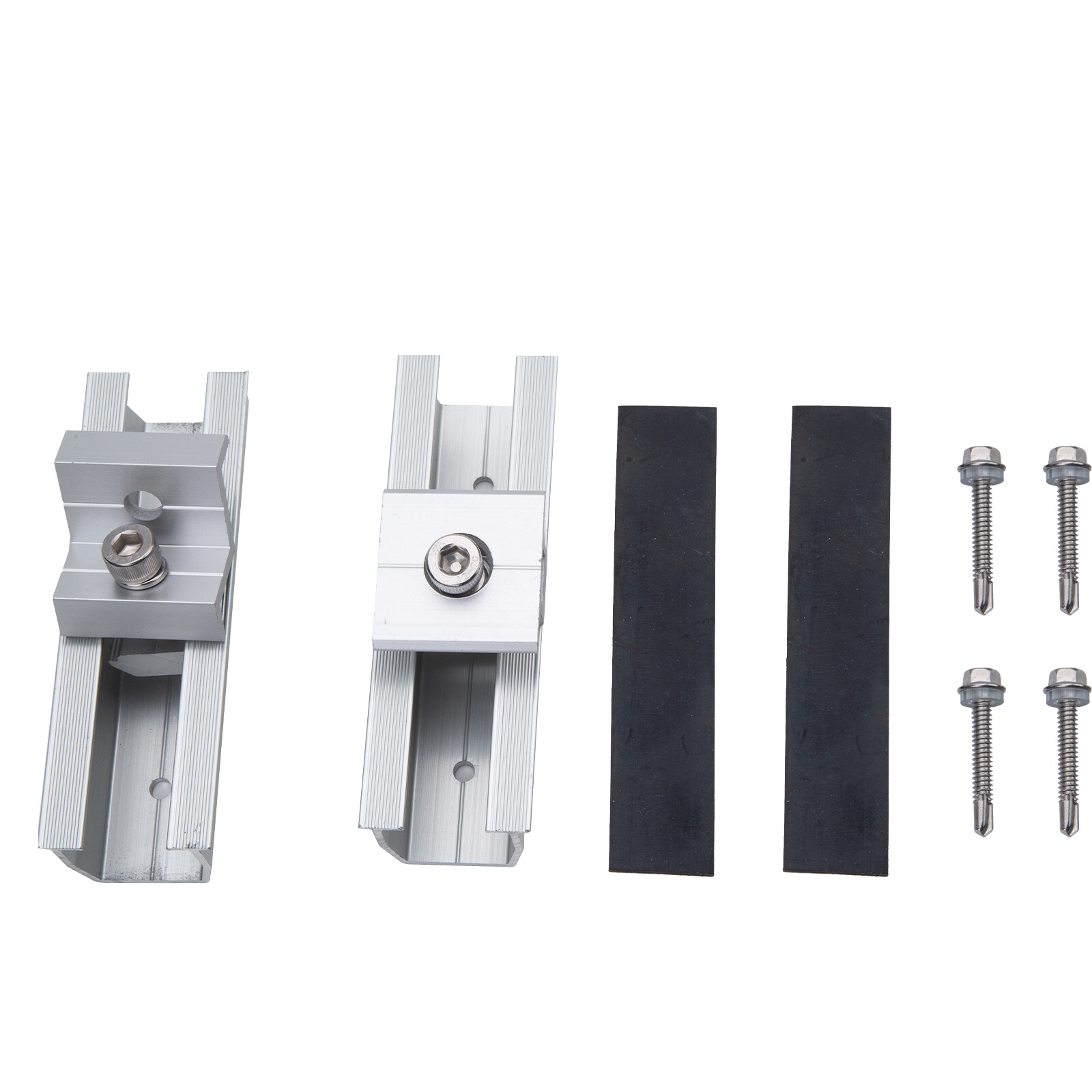 Universal Solar Panel Roof Mount Brackets Clamp Kit for 4x Solar Panels Mounting