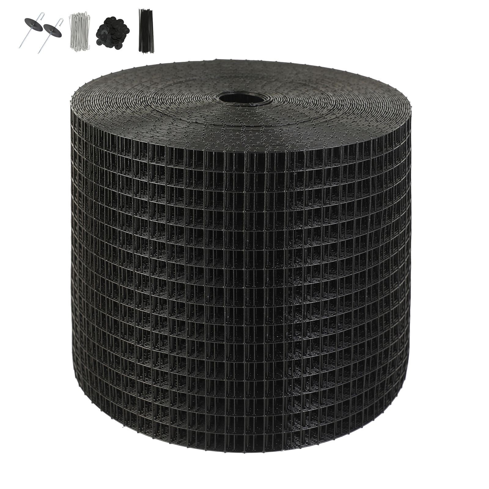 6in×100ft Solar Bird Guard: PVC-Coated 1/2″ Galv Steel Mesh