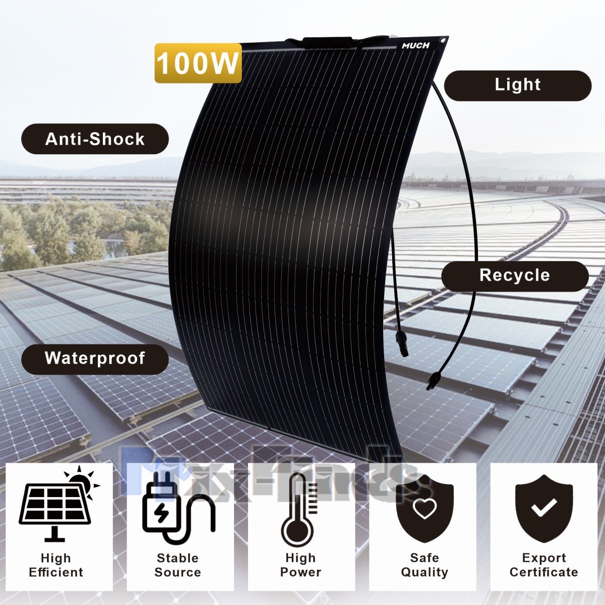2000W Complete Solar Panel Kit Solar Power Generator 30A Home 110V Grid System