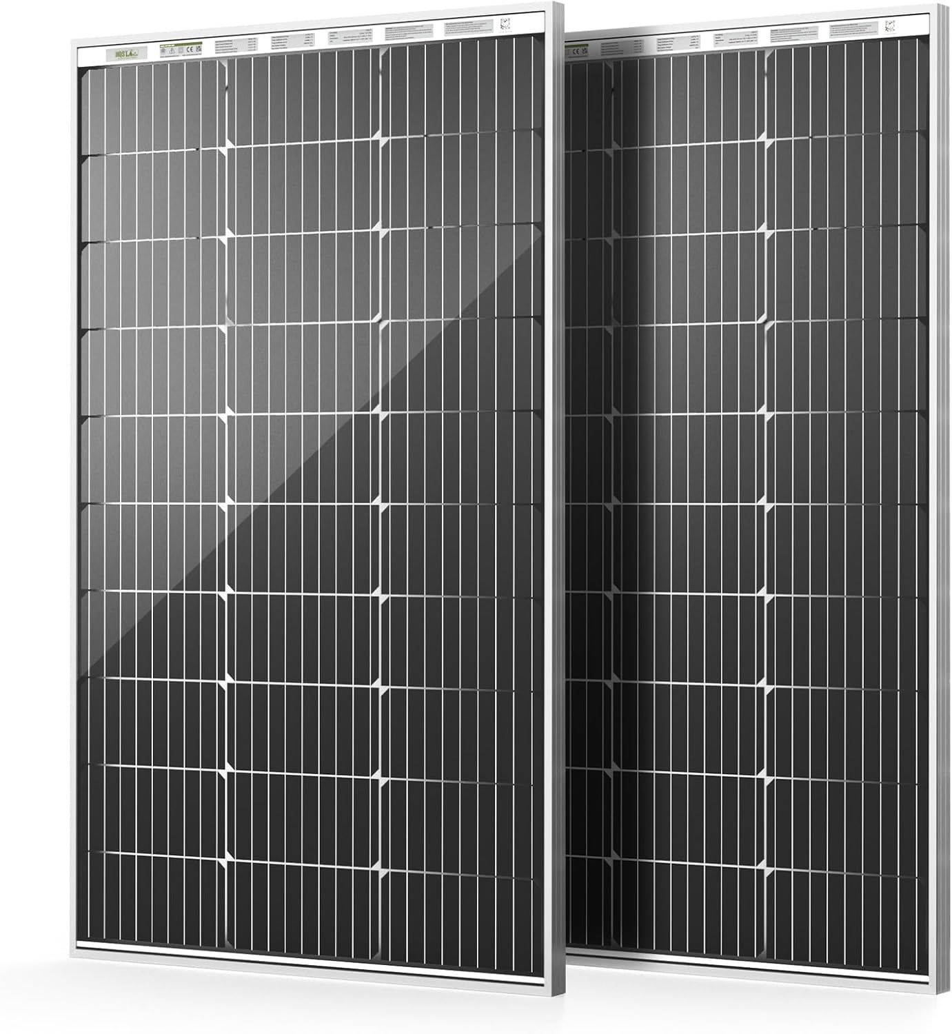HQST Bifacial 200 Watt 12V Solar Panel, 9BB Monocrystalline Solar Panel High Eff