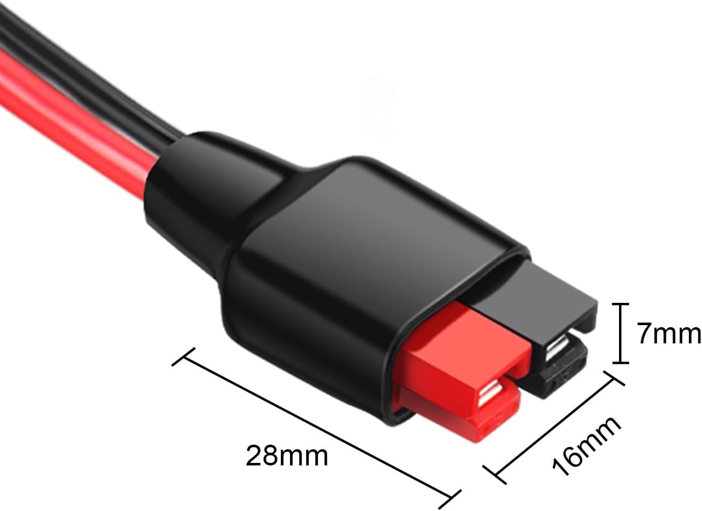 Heavy Duty 10AWG O Ring Terminal Cable with Fuse for Battery Charging 2Ft