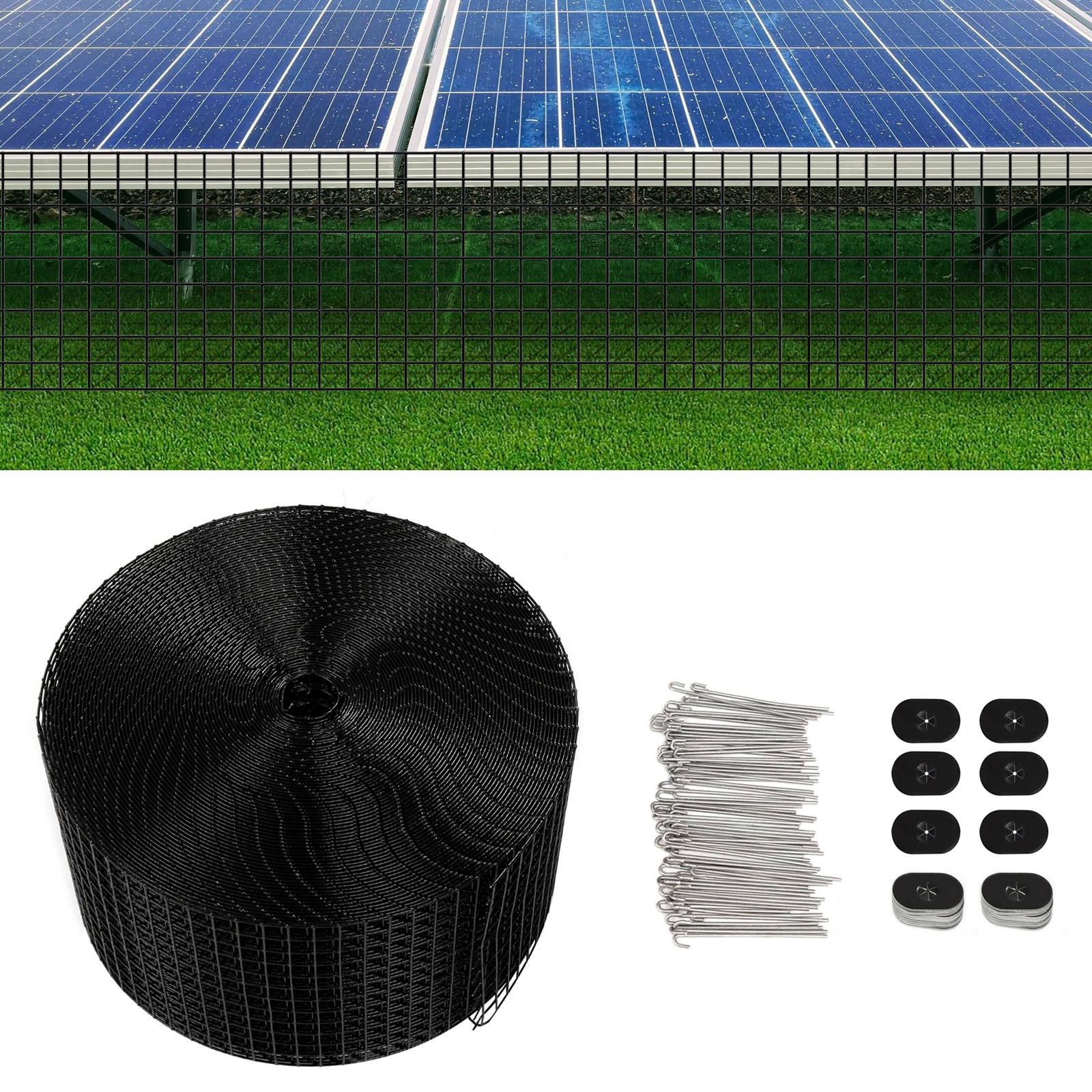 100ft Solar Panel Wire Mesh Roll & clip kit – Pigeon Bird Proofing Guard kit new