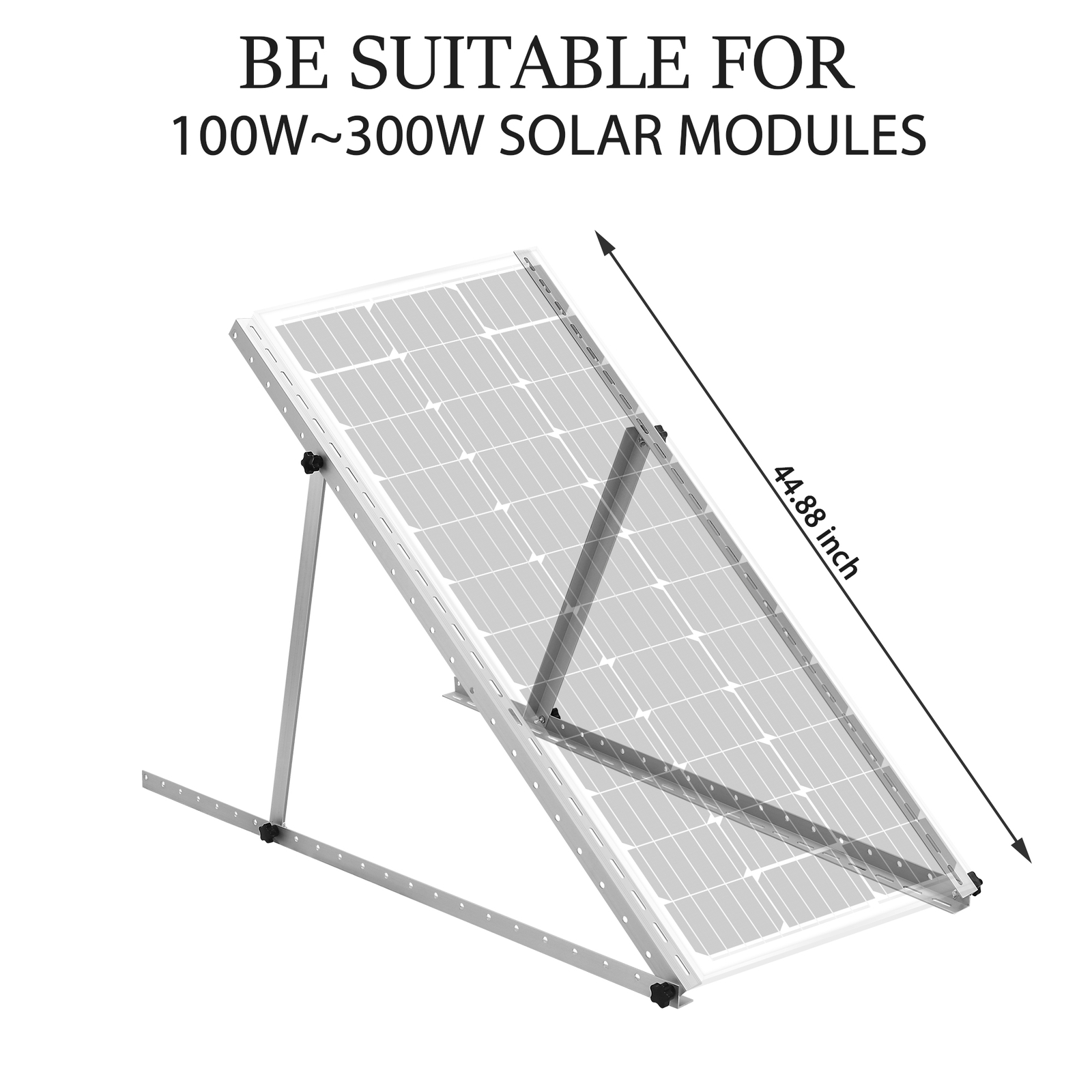 45in 2 set Adjustable Solar Panel Mounting Brackets Kit System RV Roof Boat