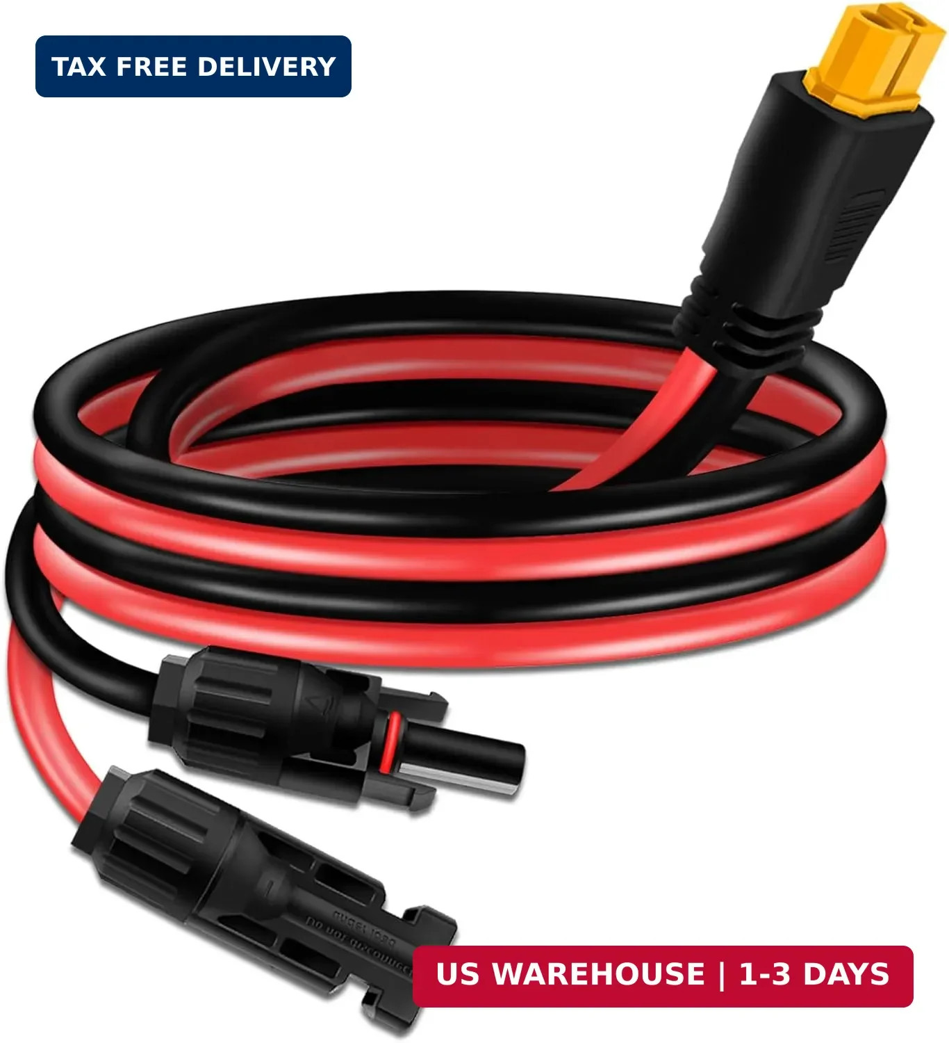 Solar Panel Cable for Ecoflow Anker SOLIX 10AWG, Compatible with MC-4 to XT60 Pl
