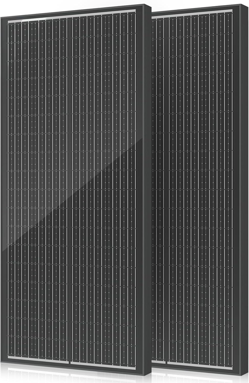 18BB 200W Solar Panel, 2Pcs N-Type 12V/24V 100 Watt Solar Panels, 25% High Effic