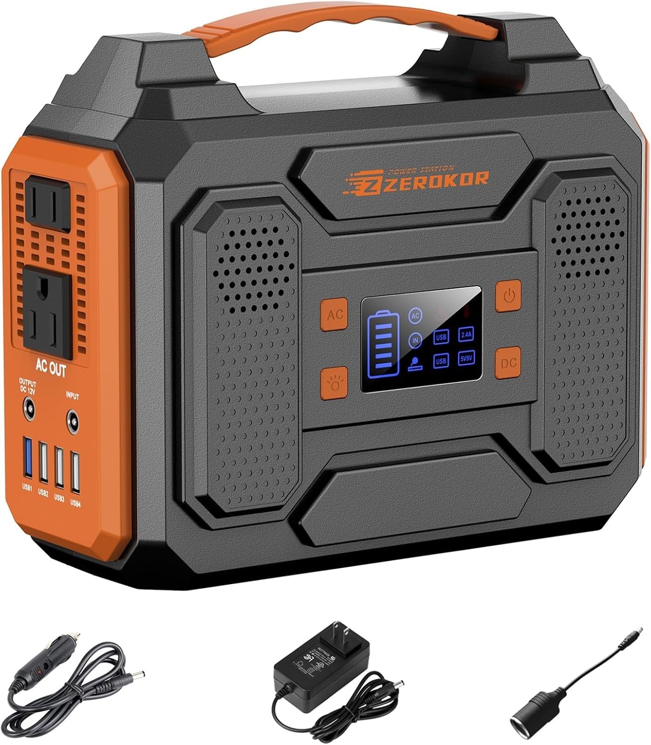Durable 300W Portable Power Station with LED Flashlight – For Outdoor Adventures