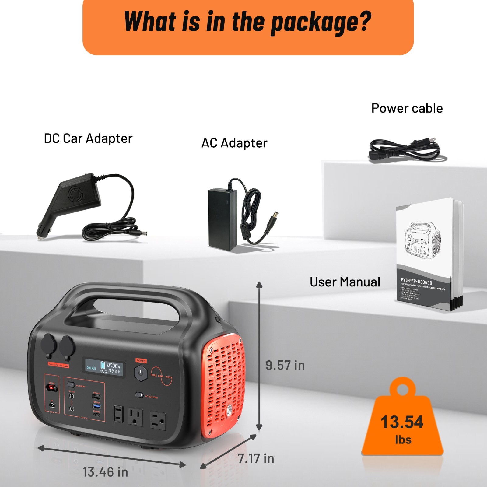 600W Portable Power Station 655Wh Solar Generator for Camping Emergency Backup