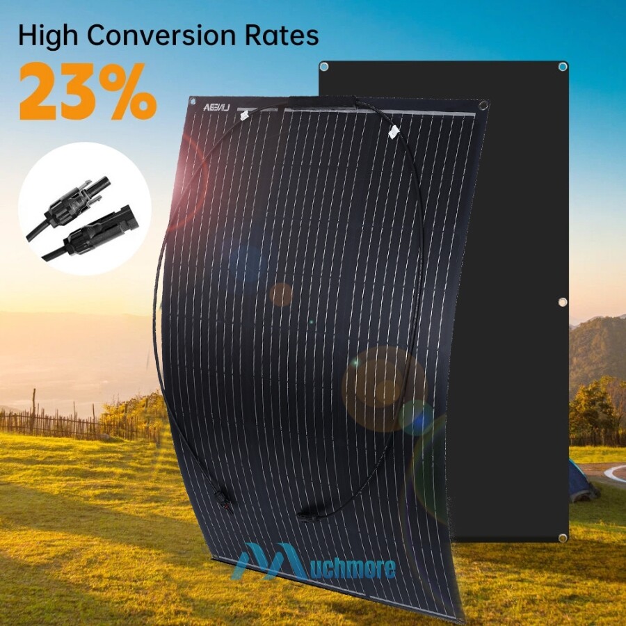 100W Watt 12V Solar Panel Mono High Efficiency PV for Sunshed Home RVs Rooftop