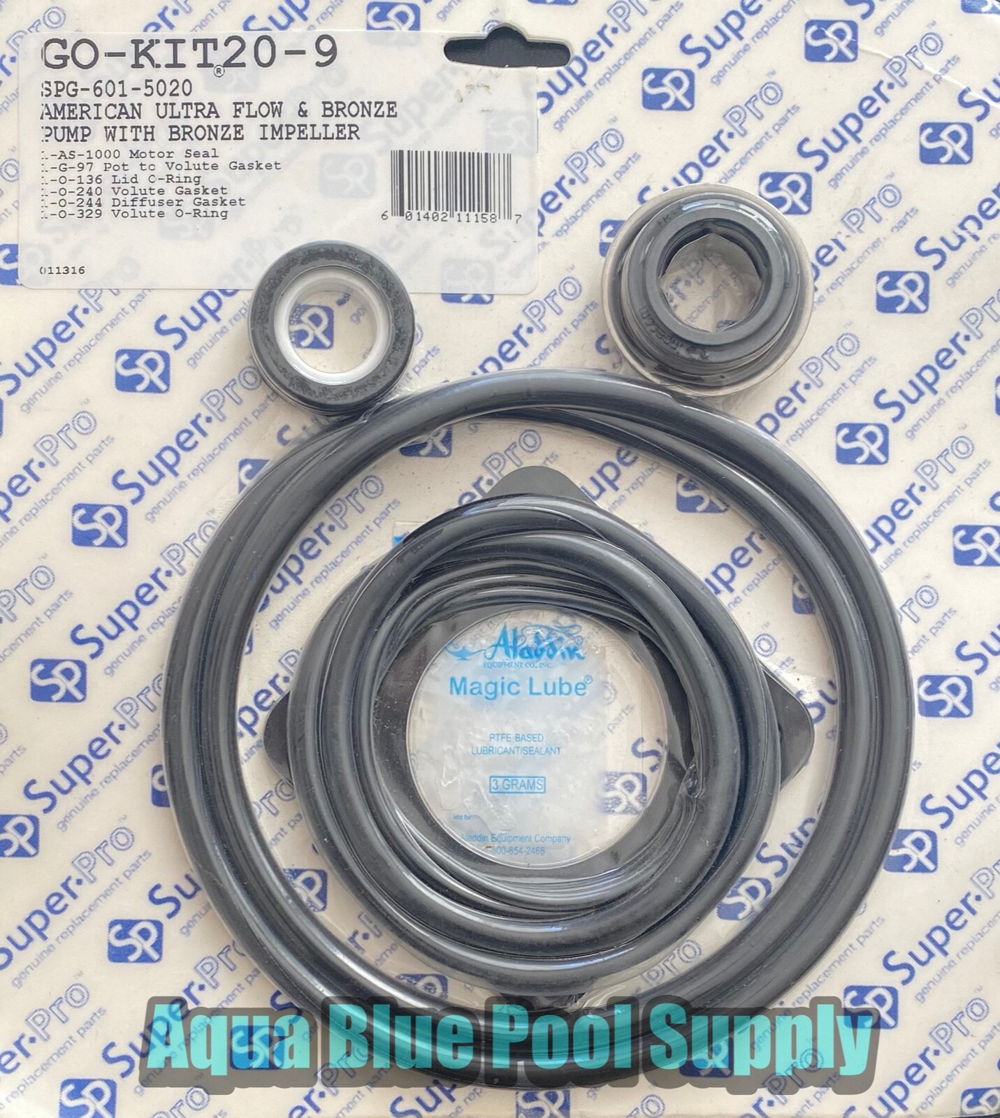 American Ultra Flow & Bronze Pump Seal Kit w/O-Rings, Gasket Parts Go-Kit 20