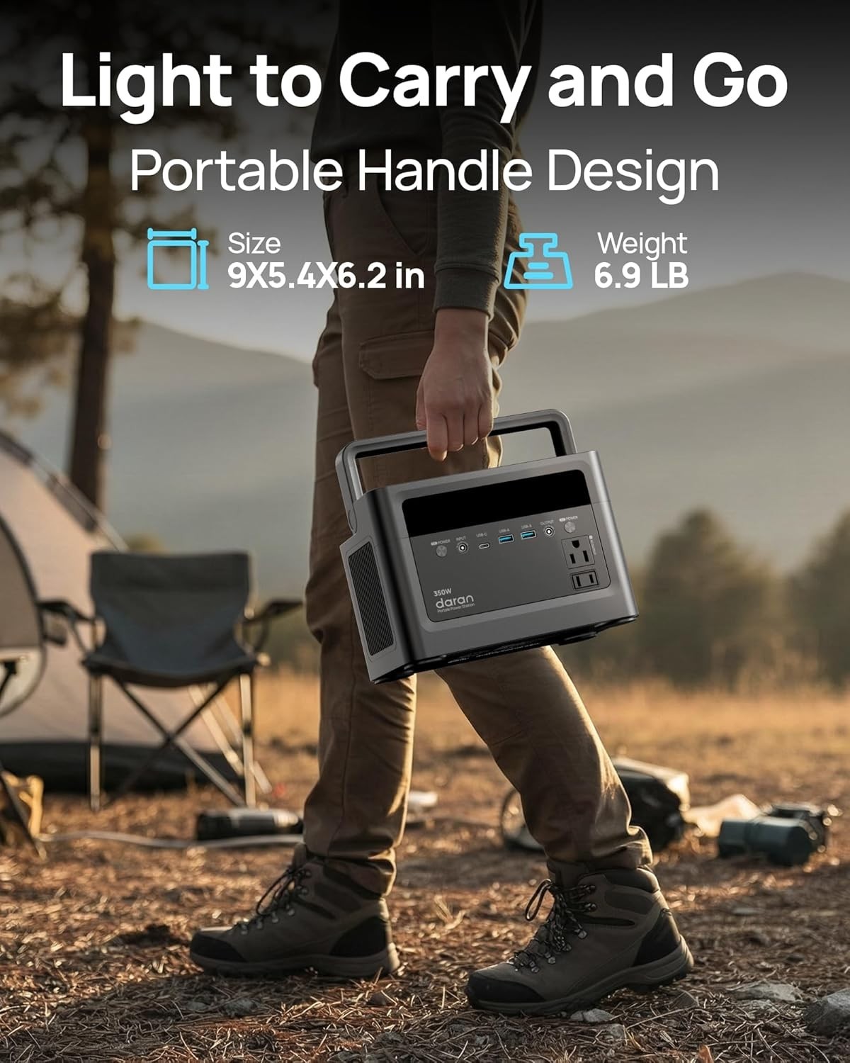 230.4Wh LiFePO4 Power Bank with Pure Sine Wave – Ideal for Camping & Emergencies