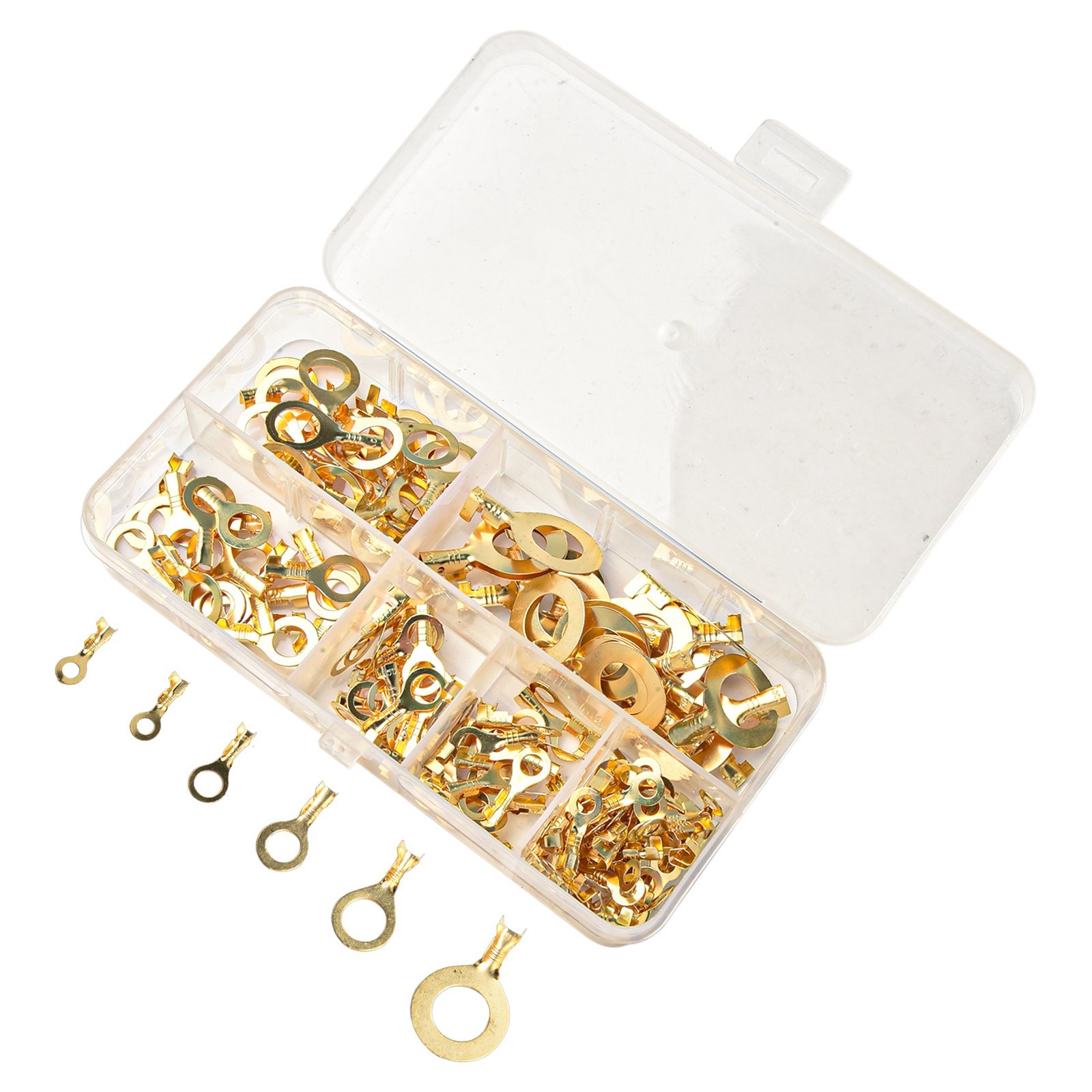 Heavy Duty Ring Terminal Assortment 150PCS O Type Tab Connector for Cable Wire