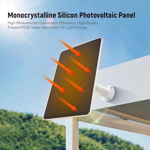 USB Solar Panel for Ring Camera – Type-C Solar Panel Charger 5v 6w White 6W